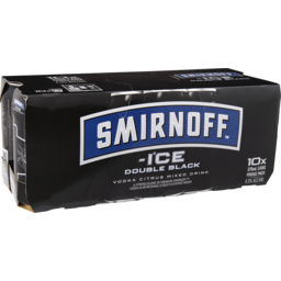 Photo of Smirnoff Ice Double Black Can 375ml 10 Pack