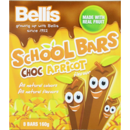Photo of Bellis Choc Apricot School Bars 8 Pack