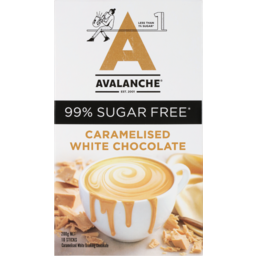 Photo of Avalanche Drinking Chocolate 99% Sugar Free Caramelised White Chocolate 10 Pack