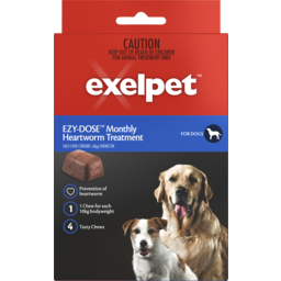 Photo of Exelpet Exelpet Ezy-Dose Monthly Heart Worm All Dogs 4 Chews