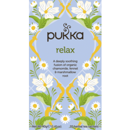 Photo of Pukka Relax Organic Chamomile Fennel & Marshmallow Root Tea Bags 20 Pack