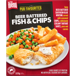Photo of On The Menu Pub Favourites Beer Battered Fish & Chips 320g