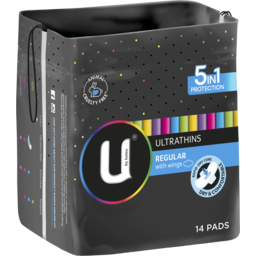 Photo of U by Kotex Ultra Thin Regular with Wings 14-pack