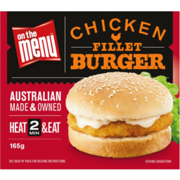 Photo of On The Menu Chicken Fillet Burger 165g