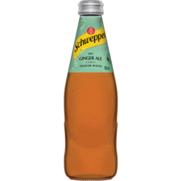 Photo of Schweppes Dry Ginger Ale Soft Drink Bottle Classic Mixers Single Glass Bottle