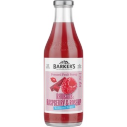 Photo of Barkers Fruit Syrup NZ Rhubarb, Raspberry & Rosehip 710ml