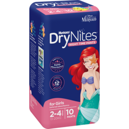 Photo of Huggies Drynites Night Time Pants For Girls 2-4 Years (13-20kg) 10 Pack 