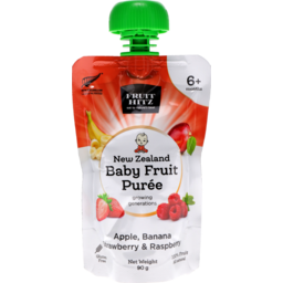 Photo of New Zealand Apple Products Fruit Hitz Baby Fruit Puree Pouch Apple Banana Strawberry Raspberry