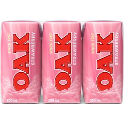 Photo of Oak Strawberry Long Life Milk 6x200ml