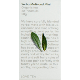 Photo of LOVE TEA Yerba Mate Mint 20 Pyramid Tea