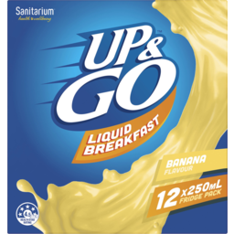 Photo of Sanitarium Up & Go Banana Flavour Liquid Breakfast 12x250ml