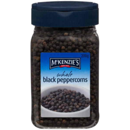 Photo of Mckenzies Whole Black Peppercorns Pet 200gm