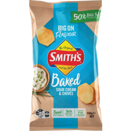 Photo of Smith's Oven Baked Potato Chips Potato Chips Share Pack Sour Cream & Chives