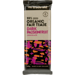 Photo of Trade Aid Fair Trade Chocolate Organic 55% Dark Passionfruit