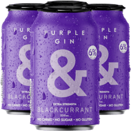 Photo of Ampersand Purple Gin & Blackcurrant Can 330ml 4pk