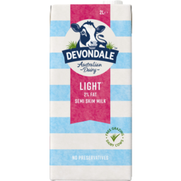 Photo of Devondale Light 2% Fat Semi Skim Long Life Milk 2l