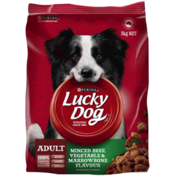 Photo of Purina Lucky Dog Adult Minced Beef, Vegetable And Marrowbone Flavour 3kg 3kg