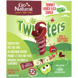 Photo of Go Natural Twisters Strawbewrry & Apple 10 Pack 180g