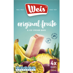 Photo of Weis Queensland Tropical Fruito & Ice Cream Bars 4 Pack 280ml