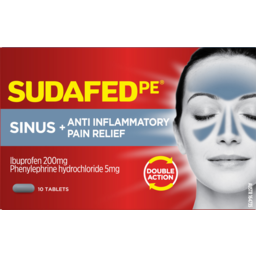 Photo of Sudafed Pe Double Action Sinus + Anti Inflammatory Pain Relief Non Drowsy Tablets 10 Pack