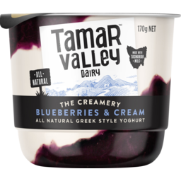 Photo of Tamar Valley The Creamery Blueberries & Cream All Natural Greek Style Yoghurt