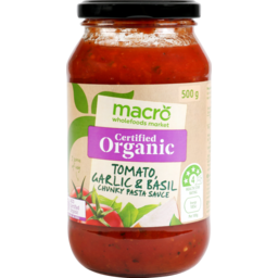 Photo of Macro Organic Pasta Sauce Tomato, Garlic & Basil 500g