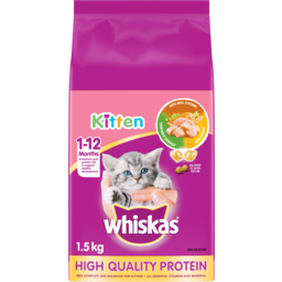 Photo of Whiskas Dry Cat Food Kitten 1.5kg