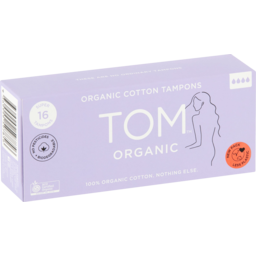 Photo of Tom Organic 16 Super Organic Cotton Tampons 
