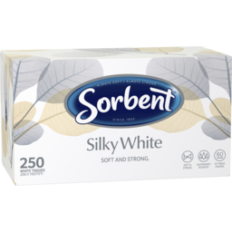 Photo of Sorbent Silky White Tissues 250 Pack 