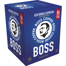Photo of Suntory Boss Coffee Iced Double Espresso 4 X 237ml 4.0x237ml