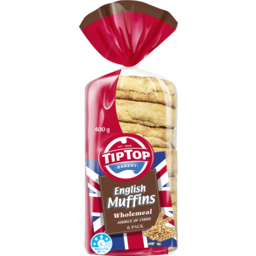 Photo of Tip Top Wholemeal English Muffins 6pk