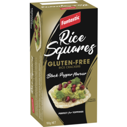Photo of Fantastic Rice Squares Gluten-Free Rice Crackers Black Pepper