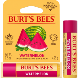 Photo of Burt's Bees 100% Natural Origin Moisturising Lip Balm, Watermelon With Beeswax, 1 Tube,