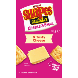 Photo of Arnotts Shapes Cheese & Bacon & Tasty Cheese 30g