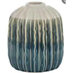 Photo of Crimp Ceramic Vase 17x20.5cm Grey/Blue