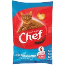 Photo of Chef Cat Food Pouch Ocean Fish & Salmon 4 Pack