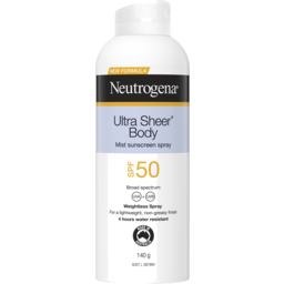 Photo of Neutrogena Ultra Sheer Body Mist Sunscreen Spf50 140g