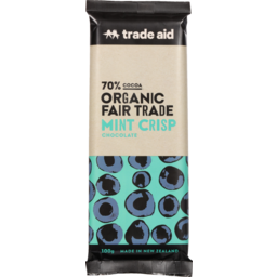 Photo of Trade Aid Chocolate Organic 70% Mint Crisp 100g