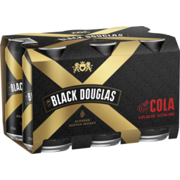 Photo of Black Douglas Blended Scotch Whisky & Cola 6x375ml