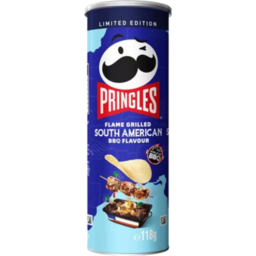 Photo of Pringles Chips Flame Grilled BBQ South American 118g
