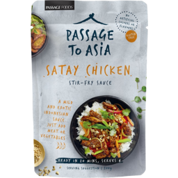 Photo of Passage Foods Passage To Indonesia Mild Satay Chicken Stir Fry Sauce 200g