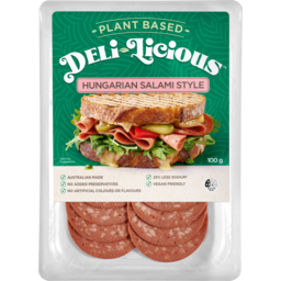 Photo of Deli Licious Plant Based Hungarian Salami Style Slices