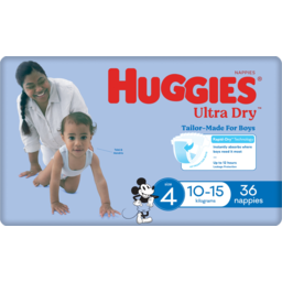 Photo of Huggies Ultra Dry Nappies For Boys 10-15kg Size 4 36 Pack