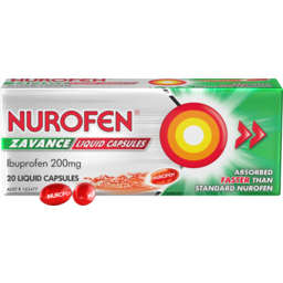 Photo of Nurofen Zavance Fast Pain Relief Liquid Capsules 200mg Ibuprofen 20 Pack 