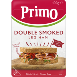 Photo of Primo Double Smoked Leg Ham Thinly Sliced Gluten Free 100g
