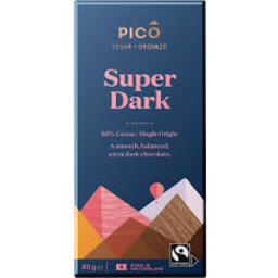 Photo of Pico Chocolate Vegan Organic Super Dark 80g