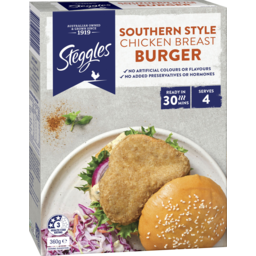 Photo of Steggles Chicken Breast Burgers Southern Style