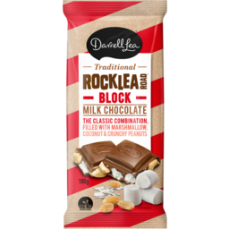 Photo of Darrell Lea Milk Chocolate Rocklea Road Block 180g