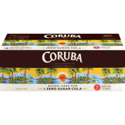 Photo of Coruba 7% Rum & Zero Sugar Cola Cans