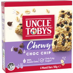 Photo of Uncle Tobys Chewy Choc Chip Muesli Bars (6x185g)